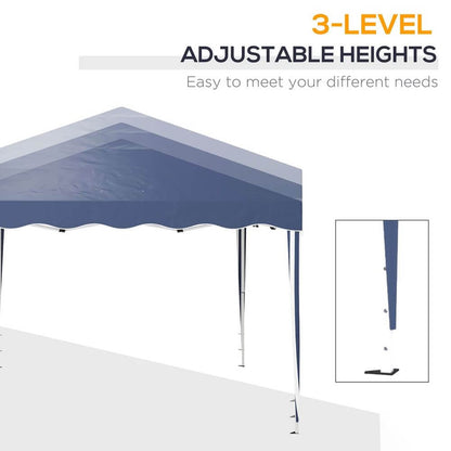 Outsunny 3x3(m) Pop Up Gazebo Marquee Tent for Garden w/ Carry Bag Blue