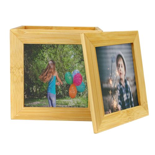 Bamboo Photo Cube To Display Your Favourite Family Snapshots