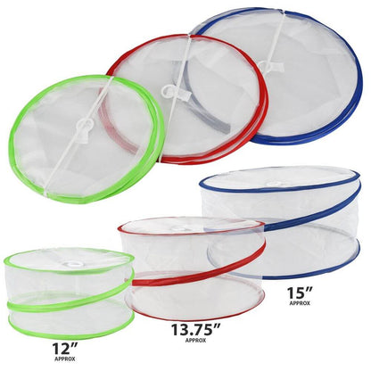 3PK Collapsible Pop Up Food Covers To Keep Out Flying Pests