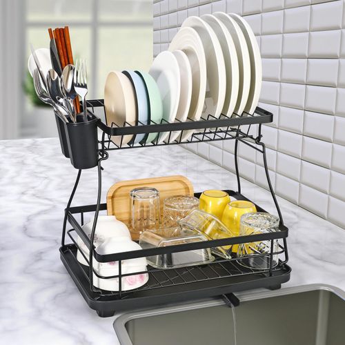 Vinsani Black Dish Drying Rack