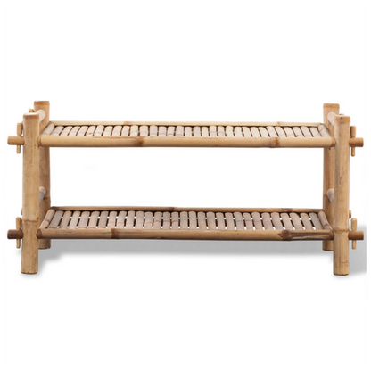 2-Tier Bamboo Shoe Rack A Stylish and Compact Storage Organizer