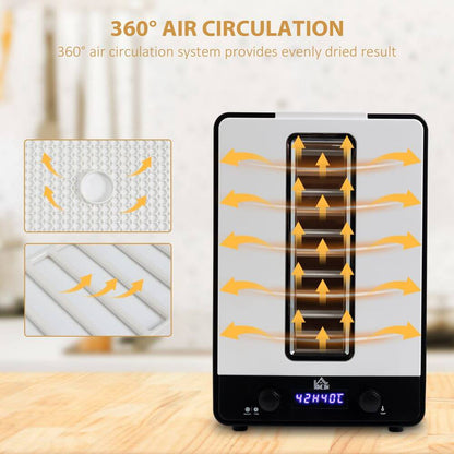 11 Tier Food Dehydrator 550W Food Dryer Machine with Adjustable Temperature White