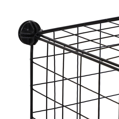 DIY 6 Cube Wire Storage Cabinet Organiser Black