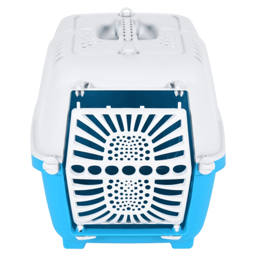 Pet Carrier White and Blue 48x31.5x33cm Polypropylene.