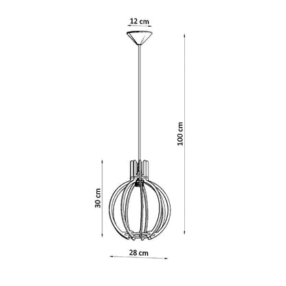 Pendant Arancia Scandinavian Design Lamp Wood E27