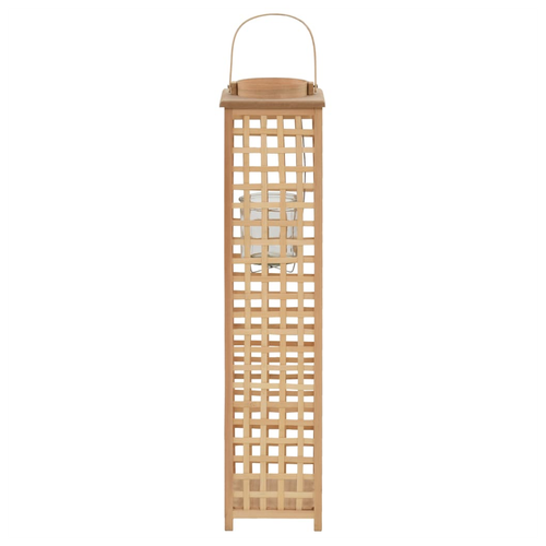 vidaXL Hanging Candle Lantern Holder Bamboo Natural