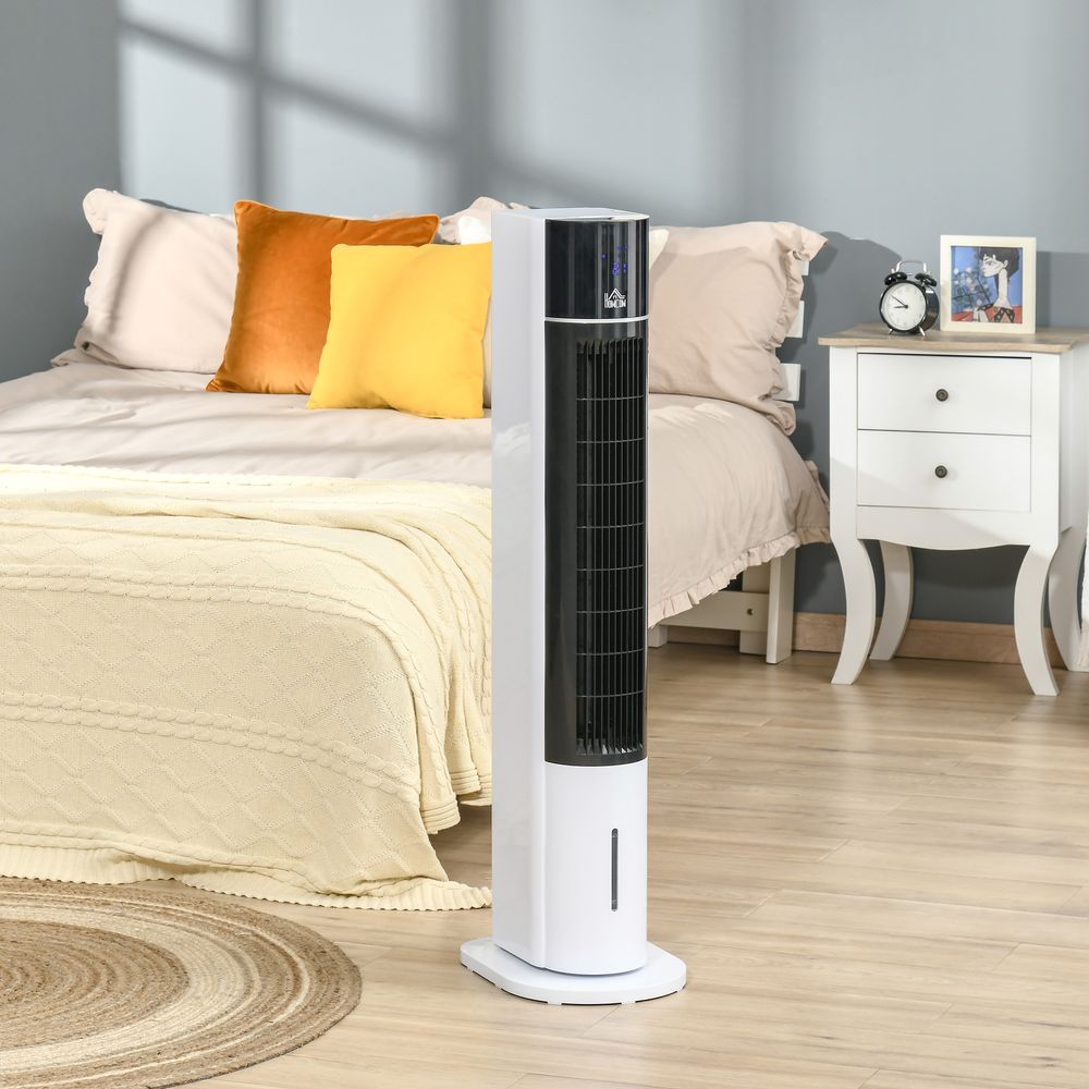 Bladeless Air Cooler, Evaporative Oscillating Tower Fan Humidifier Unit