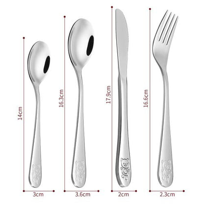 Vinsani 4pcs Jungle Kids Cutlery Set