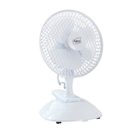 Neo Mini Clip Base Mount Desk Fan - White