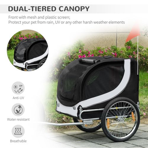 Pet Bicycle Trailer Dog Cat Bike Carrier Water Resistant Black