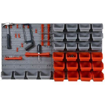 Wall Mounted Tools & Hardware Storage Unit w/ Containers