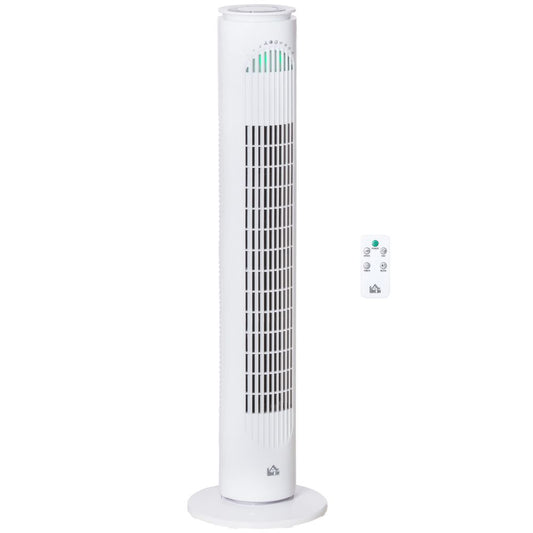 White Tower Fan, 3 Speed 3 Mode, Timer, Oscillation, Remote