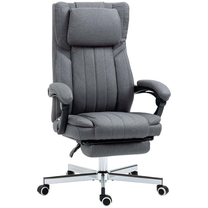 Executive Reclining Office Chair with Headrest Dark Grey