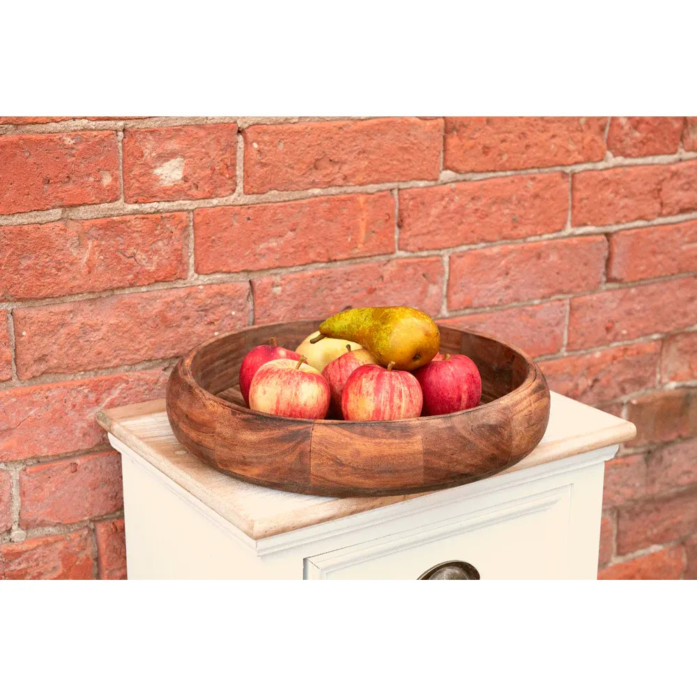 Shallow Wooden Bowl 34cm