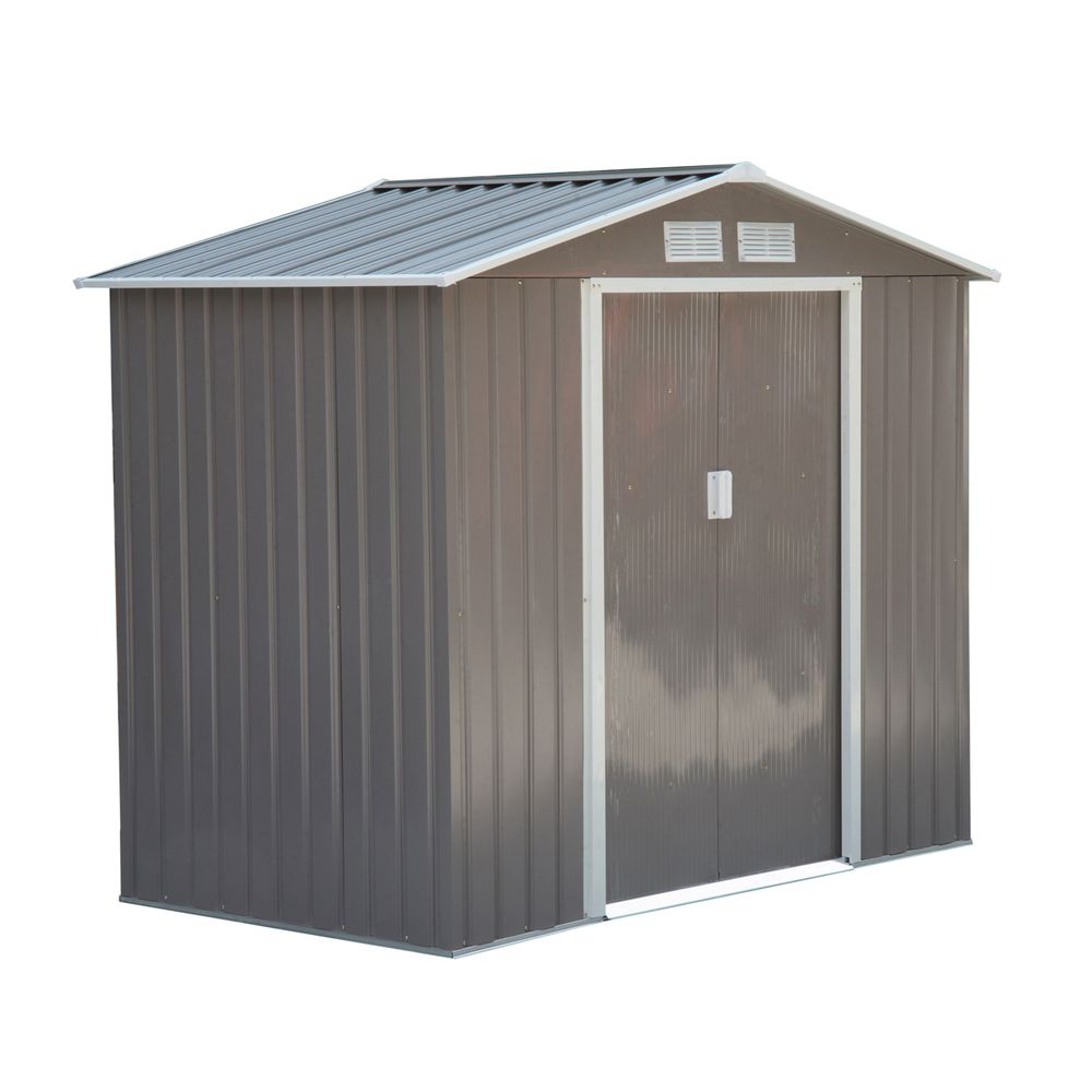 Lockable Garden Roofed Tool Metal Storage Shed