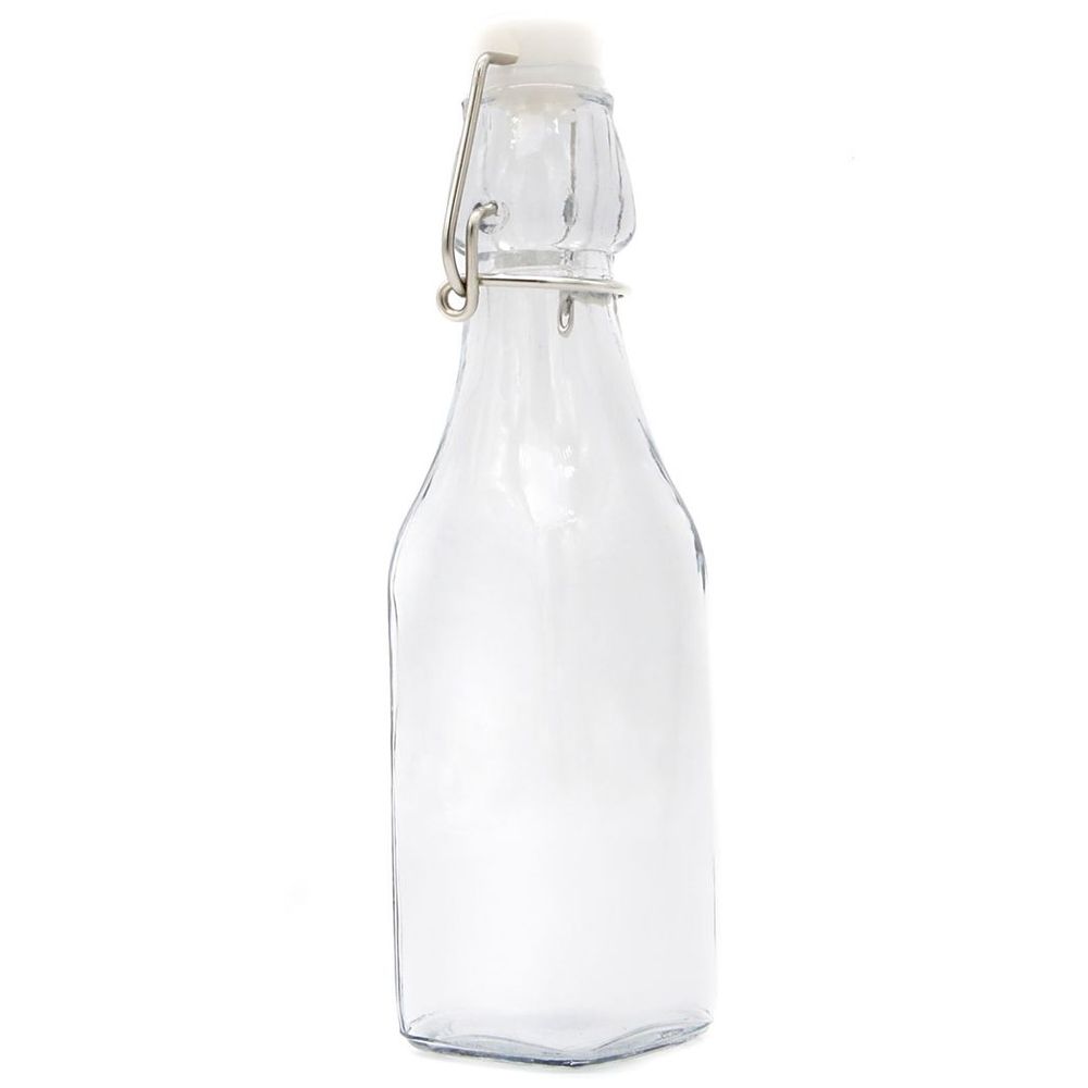 Clip Top Preserve Airtight Glass Kitchen Bottles 250ml Set/6