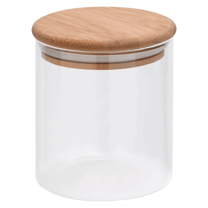 10 x 600ml Storage Glass Jars with Eco-friendly Bamboo Lids