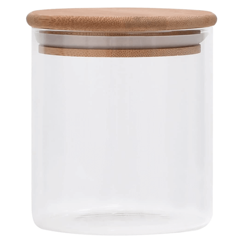 10 x 600ml Storage Glass Jars with Eco-friendly Bamboo Lids