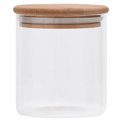 10 x 600ml Storage Glass Jars with Eco-friendly Bamboo Lids