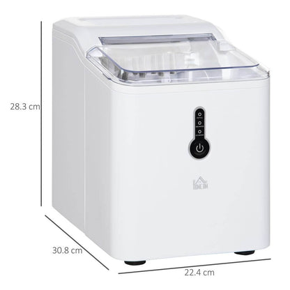 12kg Ice Maker Machine Counter Top Home Drink Equipment w/ Basket White