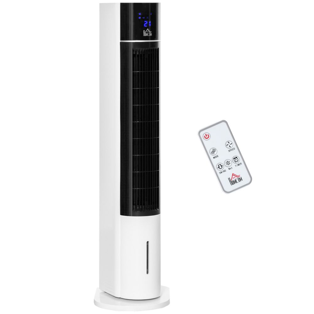 Bladeless Air Cooler, Evaporative Oscillating Tower Fan Humidifier Unit