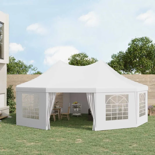 8.9 x 6.5m Decagonal Garden Gazebo Outdoor Wedding Party Tent