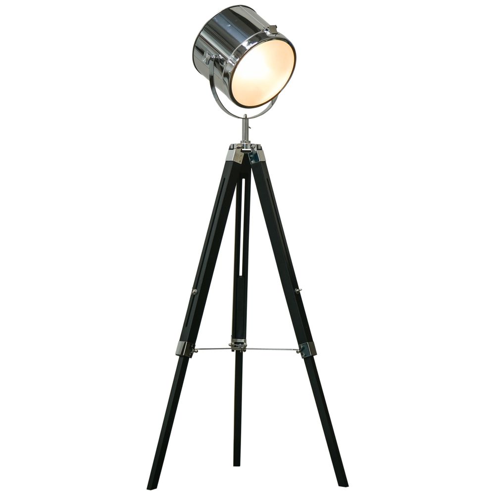 Industrial Style Adjustable Floor Tripod Searchlight Reading Lamp