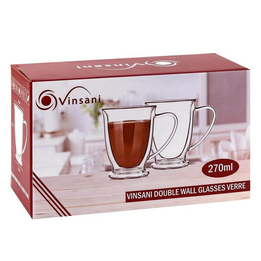 Double Wall Glasses Verre Barware Set of 2