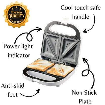 Domestic King 2 Slice White Sandwich Maker 750W