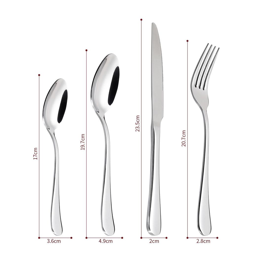 Vinsani 24pcs Stainless Steel Cutlery Set