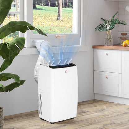 HOMCOM 14,000 BTU Portable Air Conditioner, Dehumidifier, With Timer. For Rooms Up To 40m²