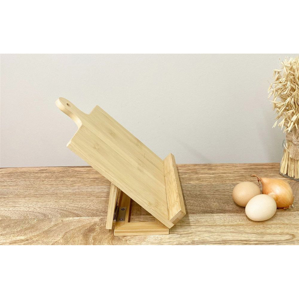 Bamboo Wood Recipe Book Holder