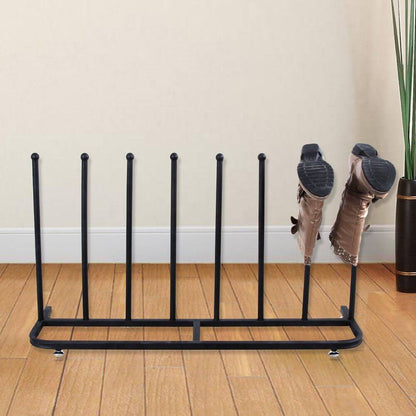 4 Pair Black Boot Shoe Welly Stand Storage Organizer