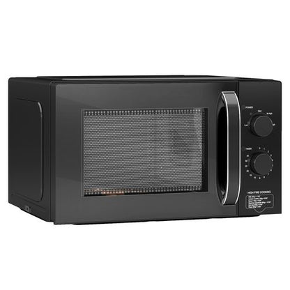 HOMCOM 23L Solo Manual Microwave Oven with 5 Levels, Timer, Black