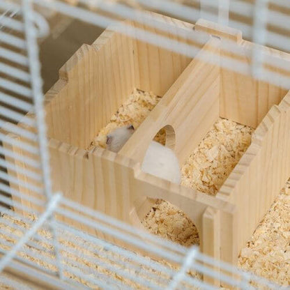 PawHut Hamster Cage, Gerbilarium Cage With Deep Bottom, Ramp & Exercise Wheel