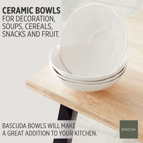 Single Ceramic Pasta Bowl Classical Alfa White 22cm