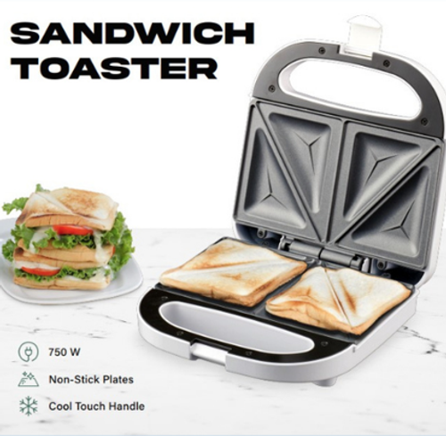 Domestic King 2 Slice White Sandwich Maker 750W