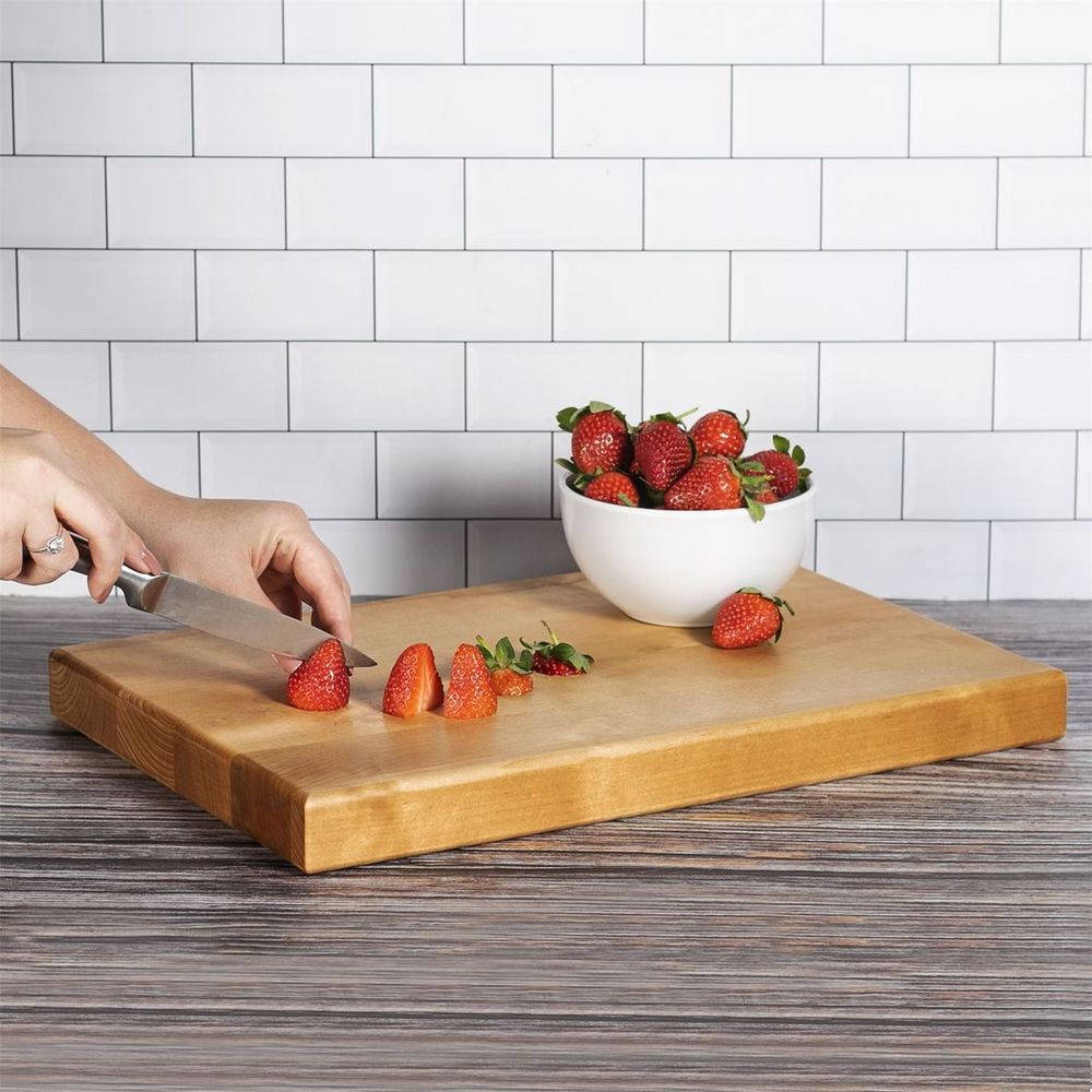 Wooden Chopping Board In Use