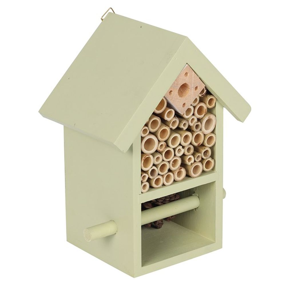 Pale Green Wooden Bug and Bee Hotel
