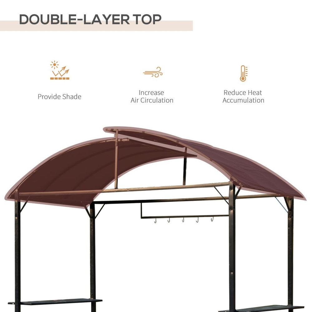 BBQ Tent Black Gazebo Marquee Canopy Awning Shelter Garden Patio