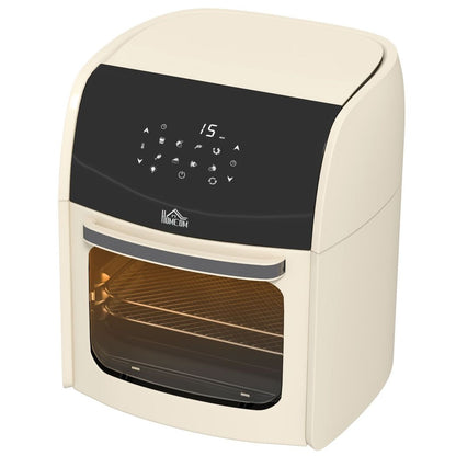 Air Fryer Oven HOMCOM 12L with 8 Preset Modes 1800W White