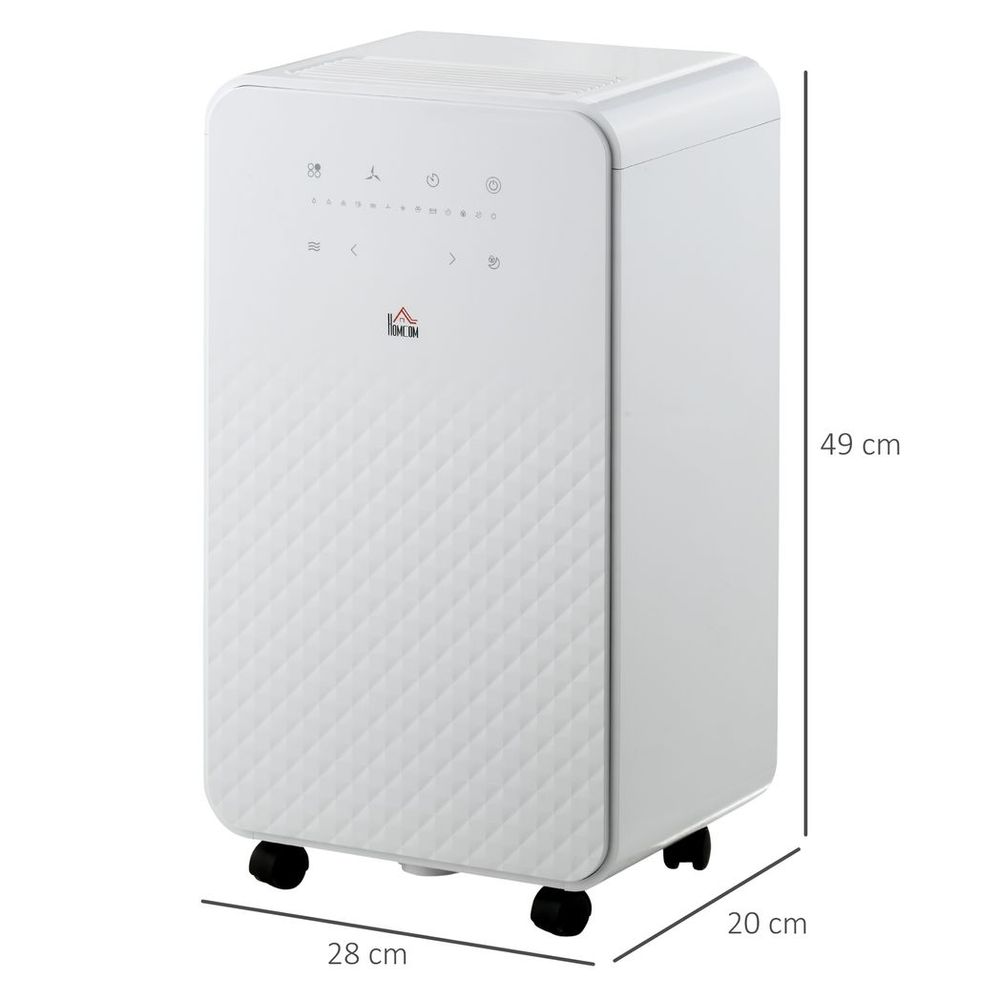 HOMCOM 10L/Day Dehumidifier With Measurements