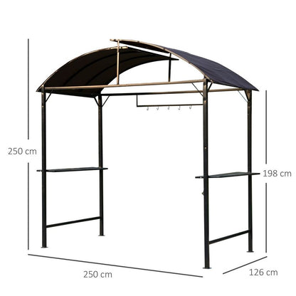 BBQ Tent Black Gazebo Marquee Canopy Awning Shelter Garden Patio