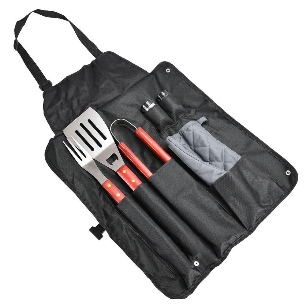 BBQ Tools Set of 7pc in Apron Bag