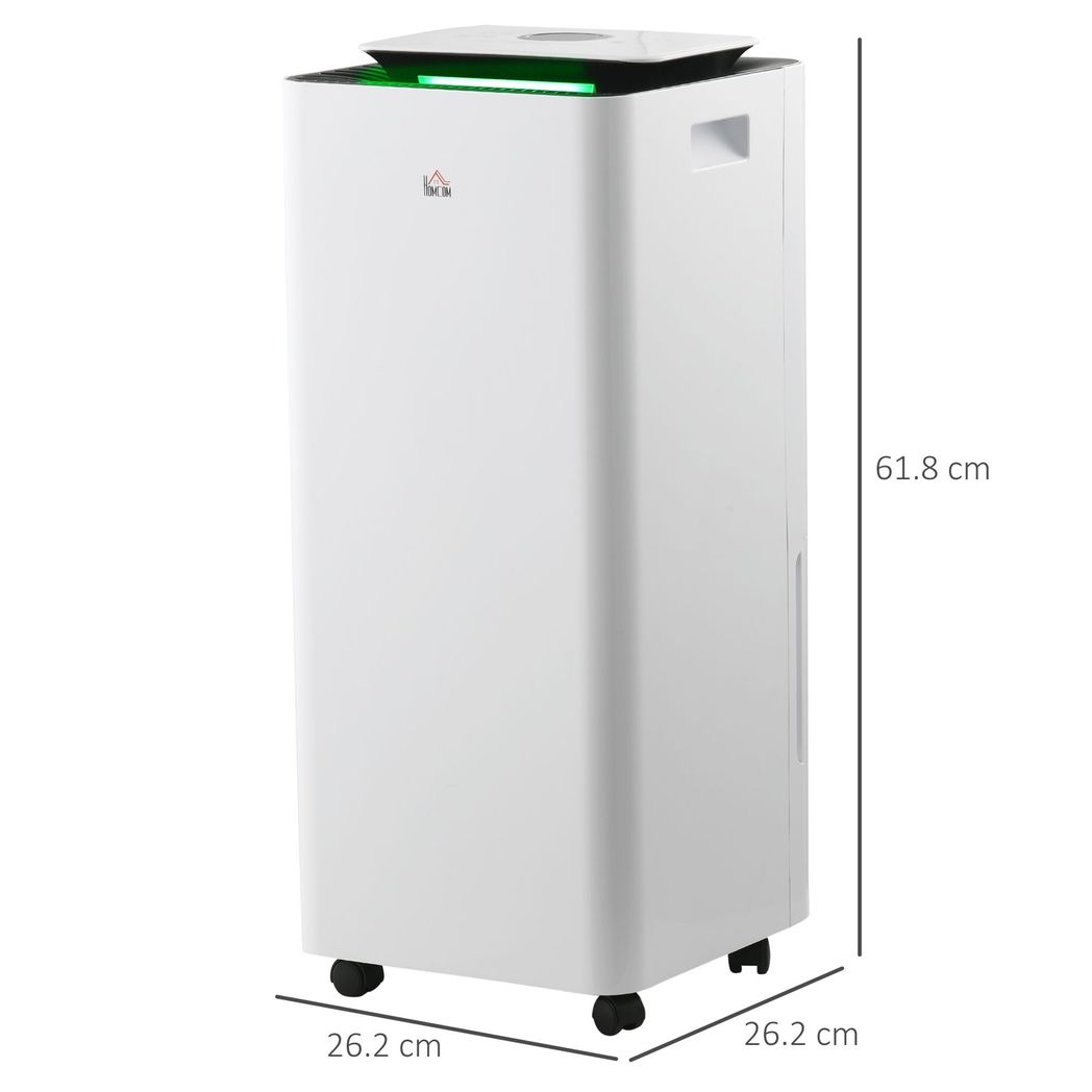 HOMCOM 16L/Day Portable Dehumidifier with Measurements