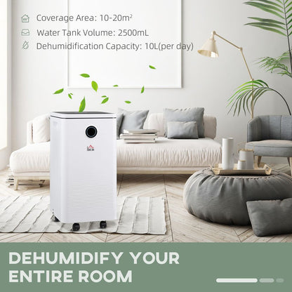 10L/Day Portable Dehumidifier Features