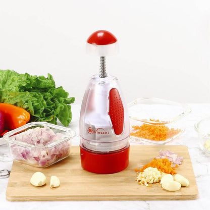 Vinsani Salad & Vegetable Mini Manual Hand Press Food Chopper