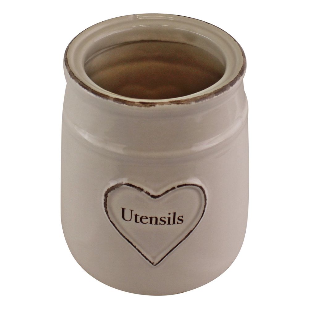 Heart Design Ceramic Kitchen Utensils Holder