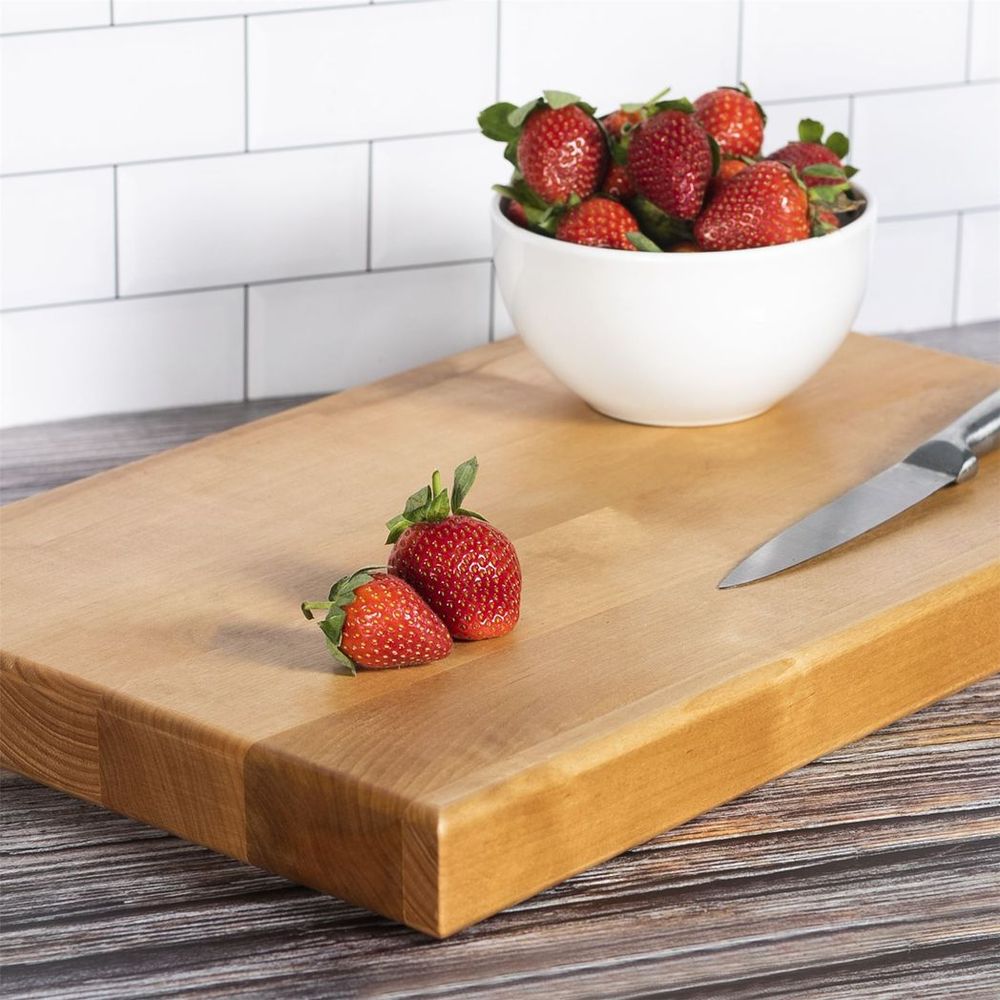 Wooden Chopping Board In Use