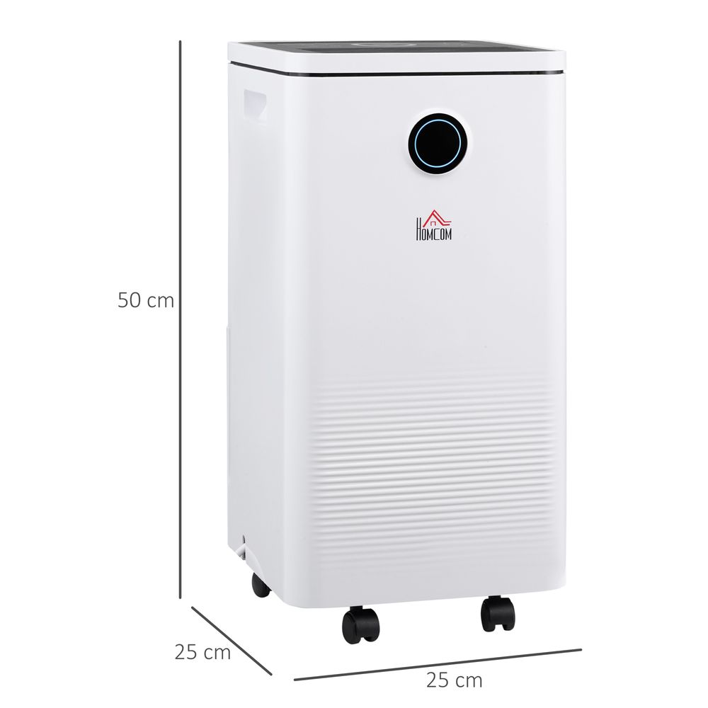10L/Day Portable Dehumidifier With Measurements